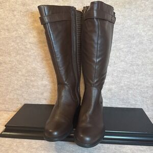 David Tate Avery Wide Shaft Boots Leather Upper 9.5 Wide New